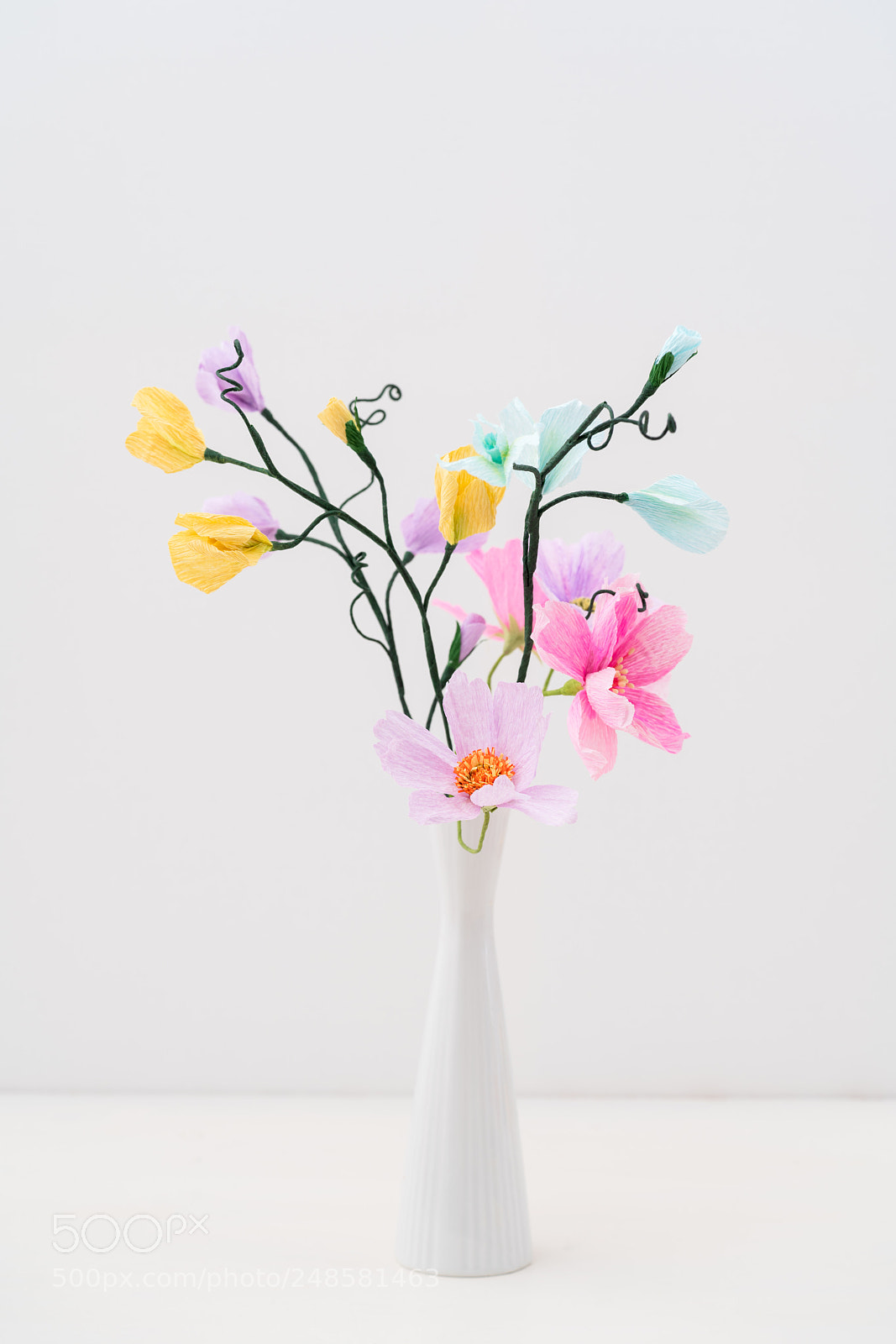 Sony a7R III sample photo. Crepe paper flower bouquet photography