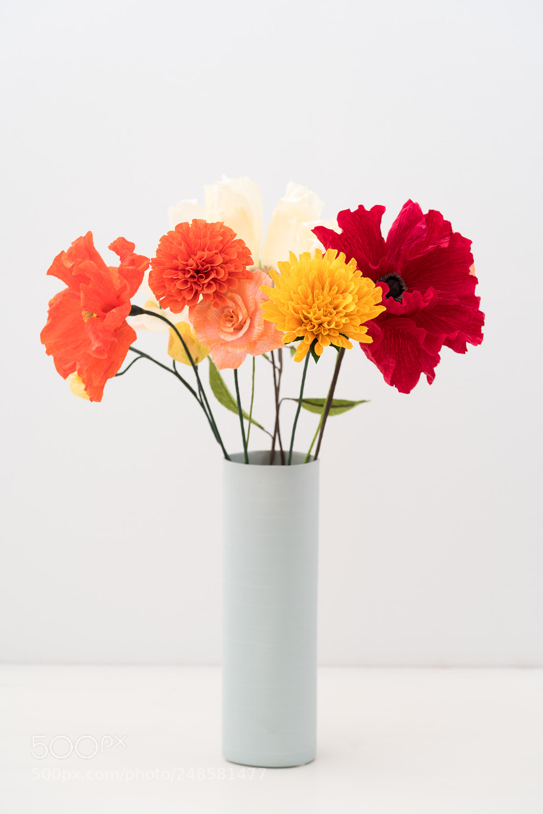 Sony a7R III sample photo. Crepe paper flower bouquet photography