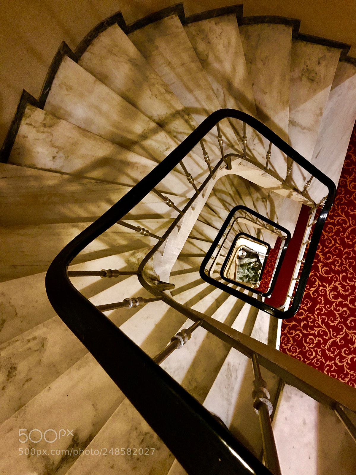 Apple iPhone 7 Plus sample photo. Spiral stairway photography