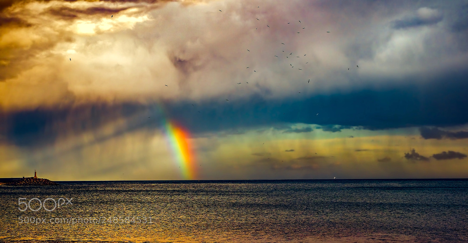 Fujifilm X-M1 sample photo. Rain with rainbow and photography