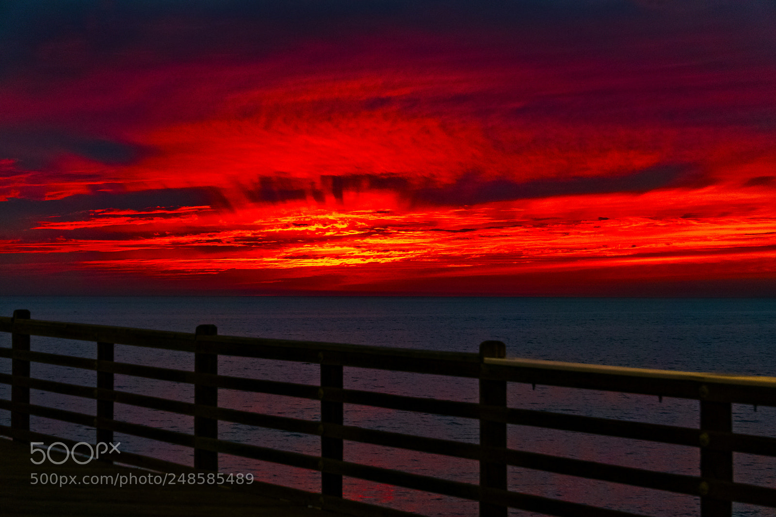 Sony a6000 sample photo. Fiery sky in oceanside photography