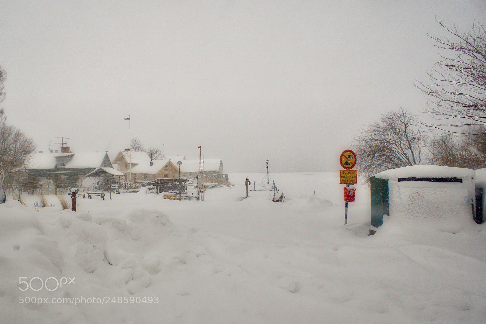Sony a6000 sample photo. Snowstorm  in vaxholm photography