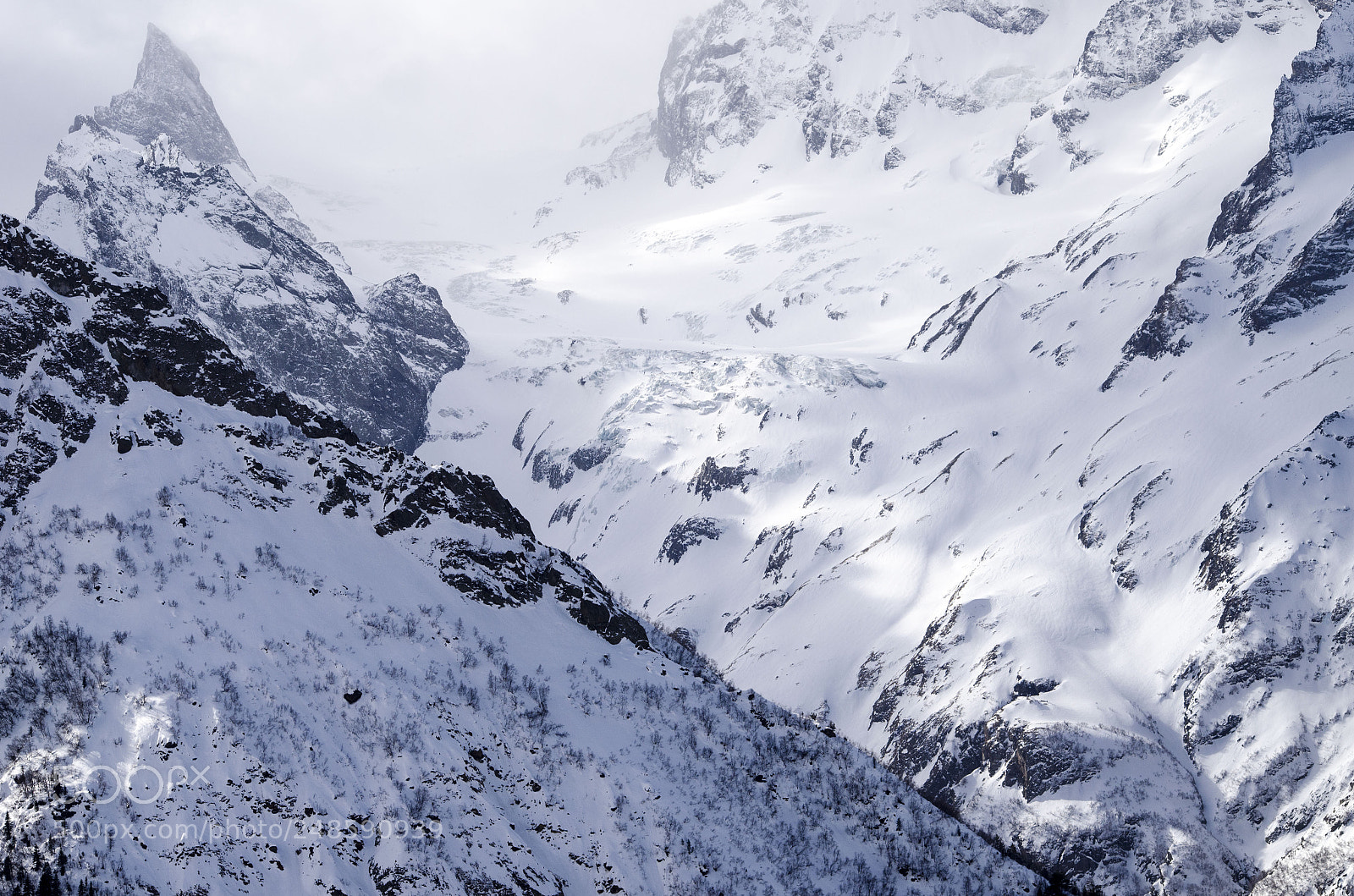 Nikon D5100 sample photo. Snowy mountains. photography