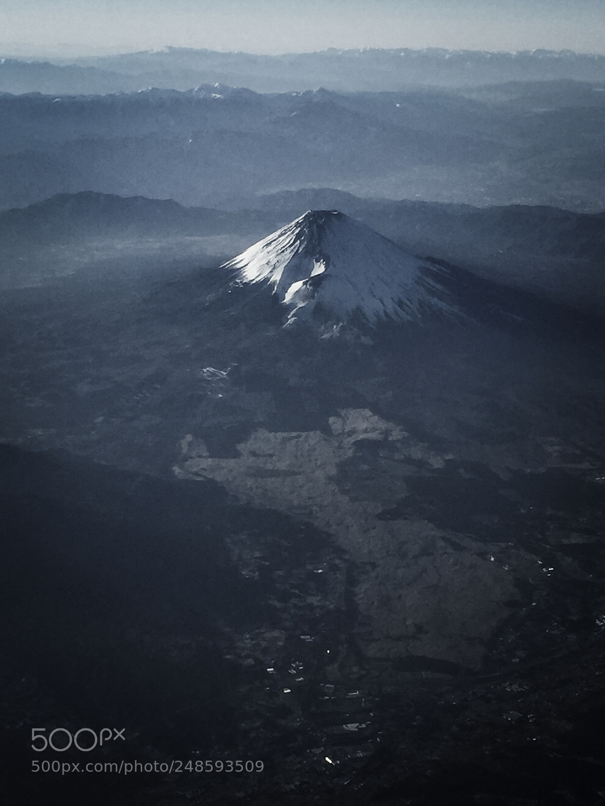 Apple iPhone 6 sample photo. Mt. fuji at 37,000 ft. photography