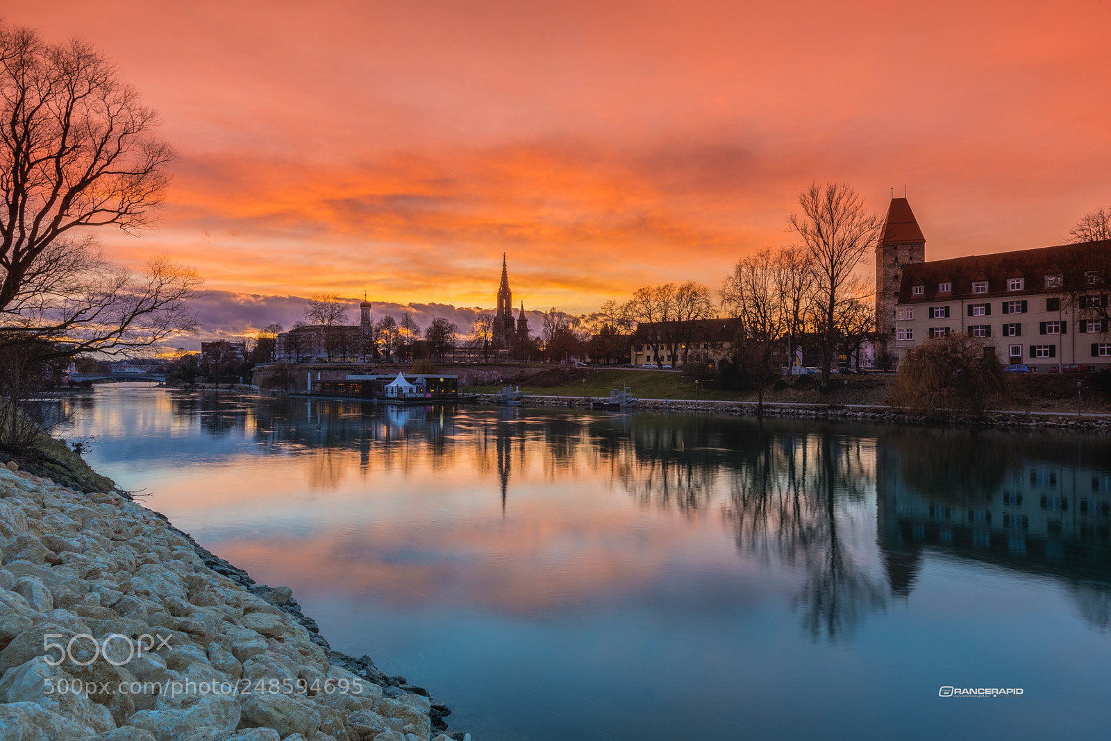Nikon D800 sample photo. Donau reflektion ulm, germany photography