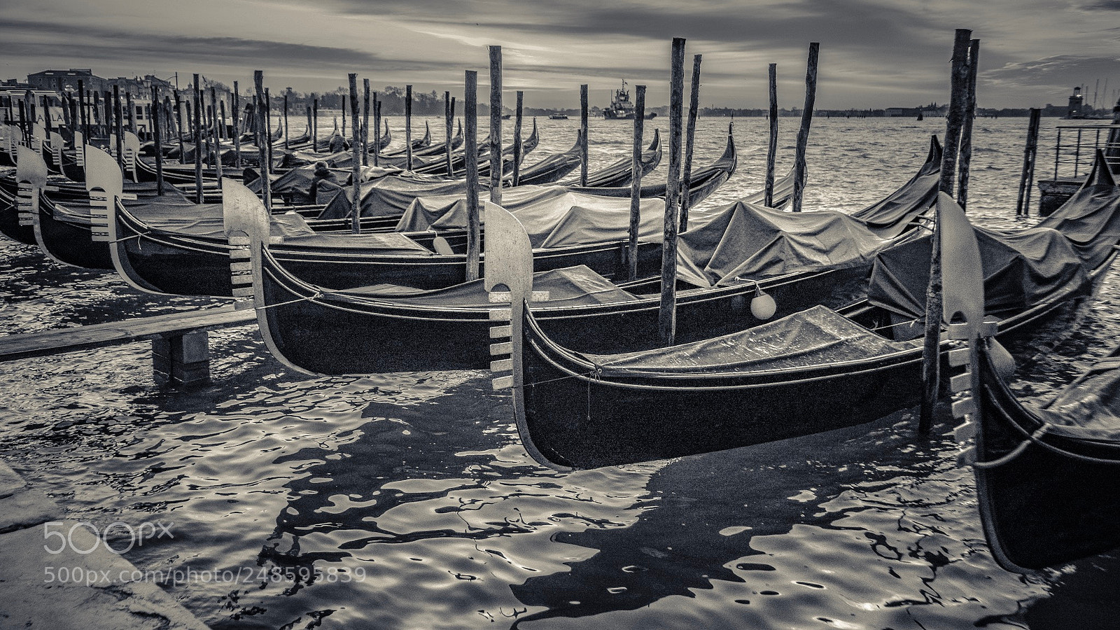 Sony a6500 sample photo. Gondolas in venice photography