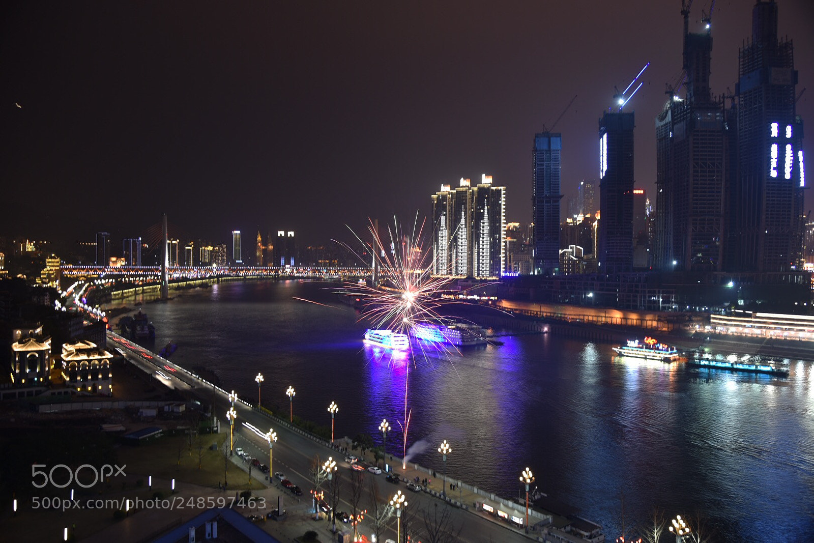 Nikon D750 sample photo. Fireworks in chongqing photography
