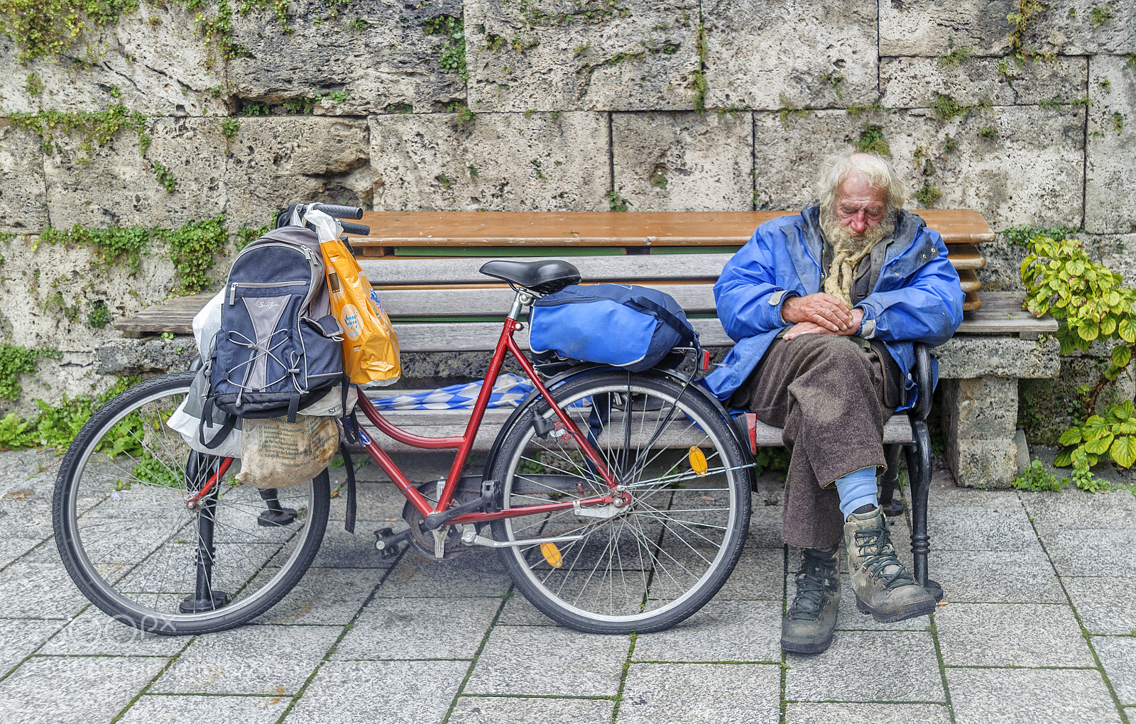 Nikon D700 sample photo. Old man and bike... photography
