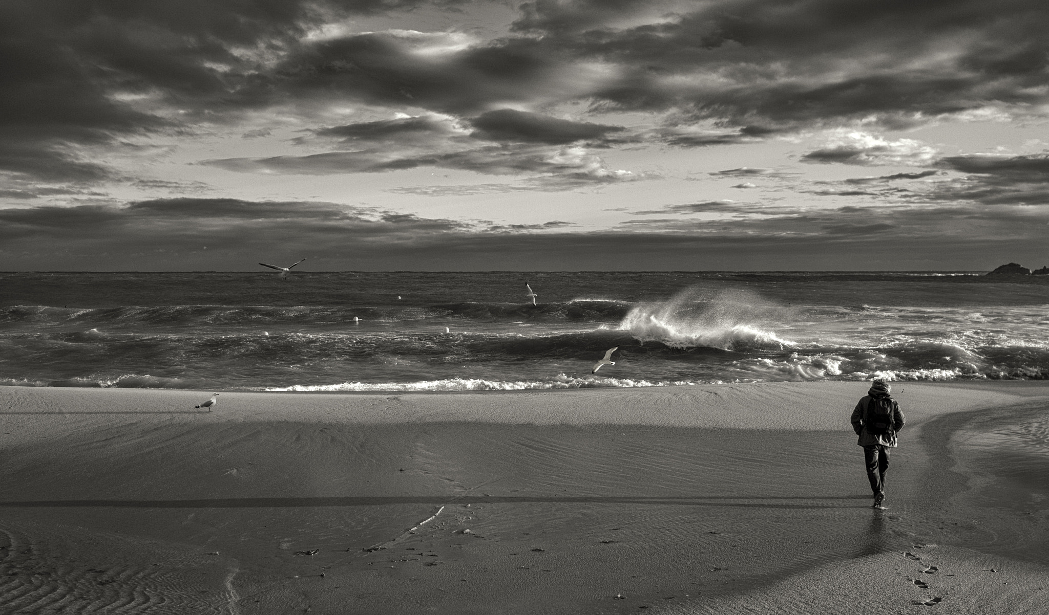 Panasonic Lumix DMC-GF1 sample photo. Winter beach photography