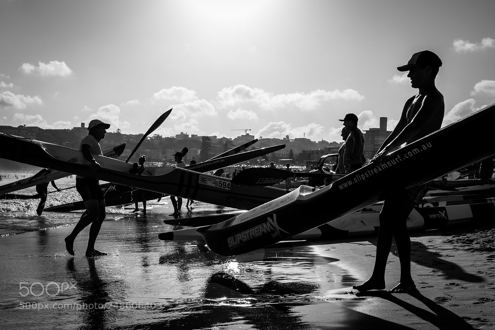 Fujifilm X100F sample photo. Bondi beach - kayaks photography