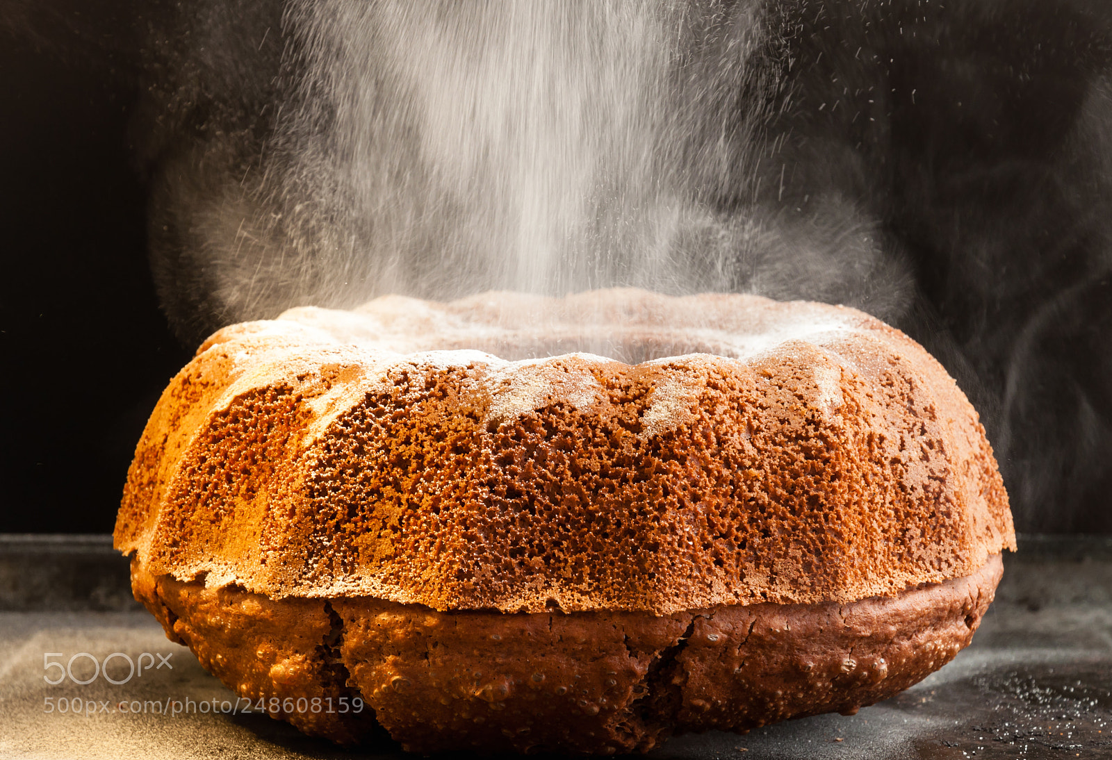 Nikon D90 sample photo. Cake dusting photography