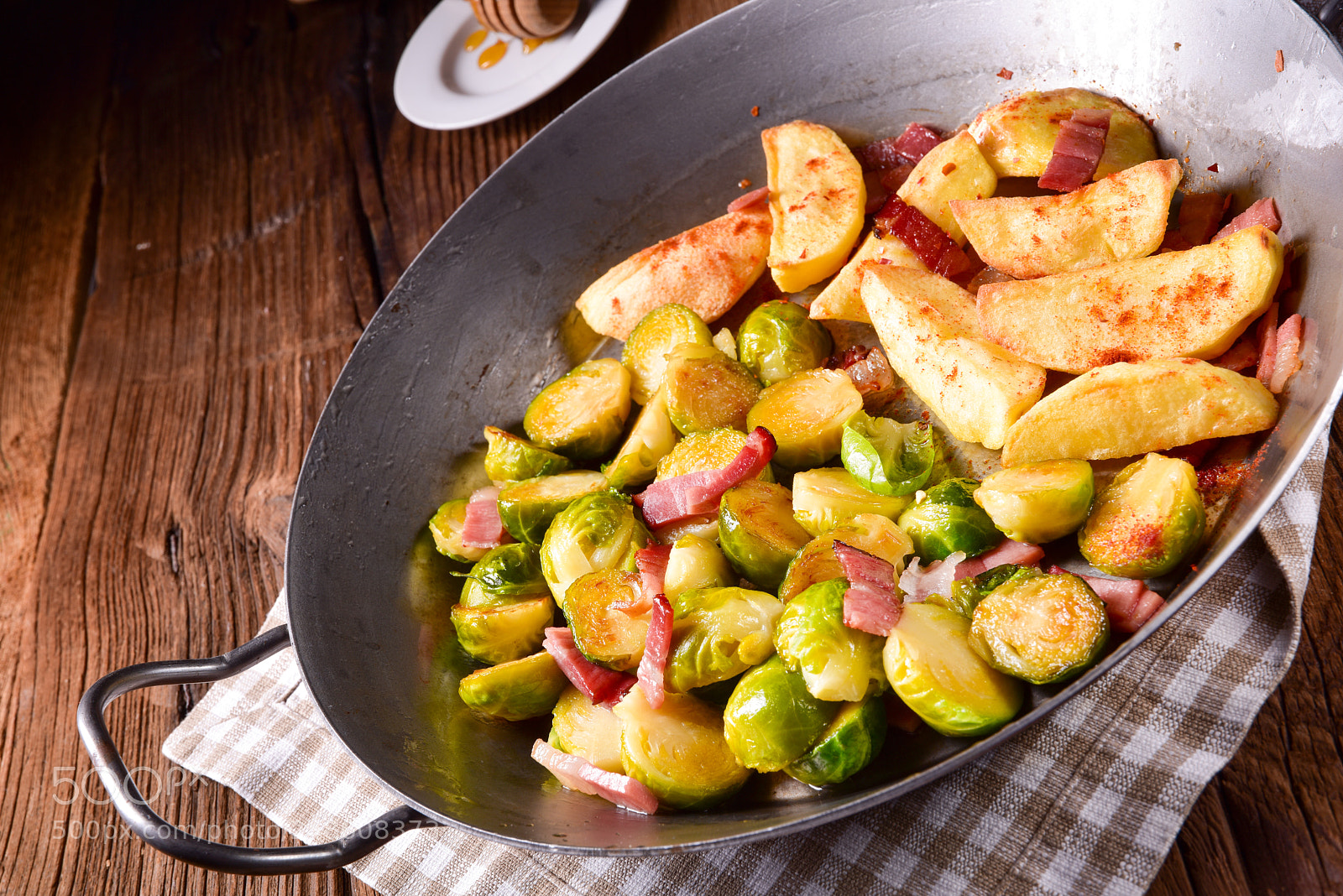 Nikon D810 sample photo. Brussels sprouts with ham photography