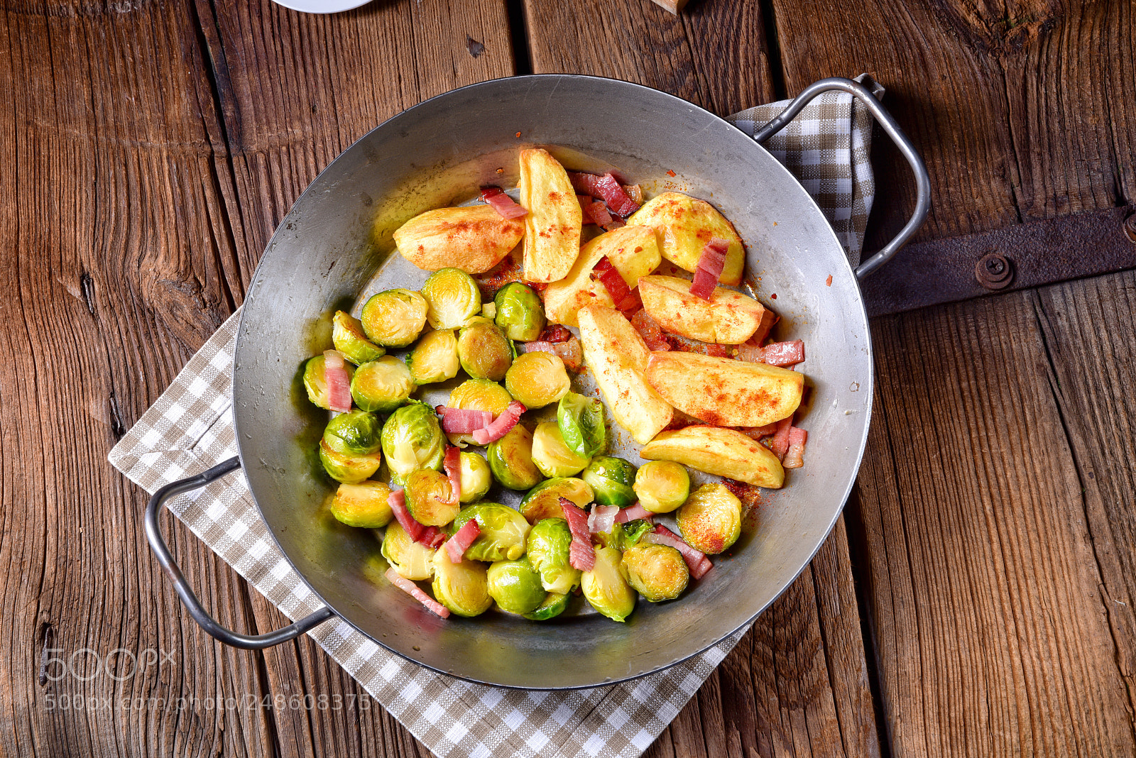 Nikon D810 sample photo. Brussels sprouts with ham photography