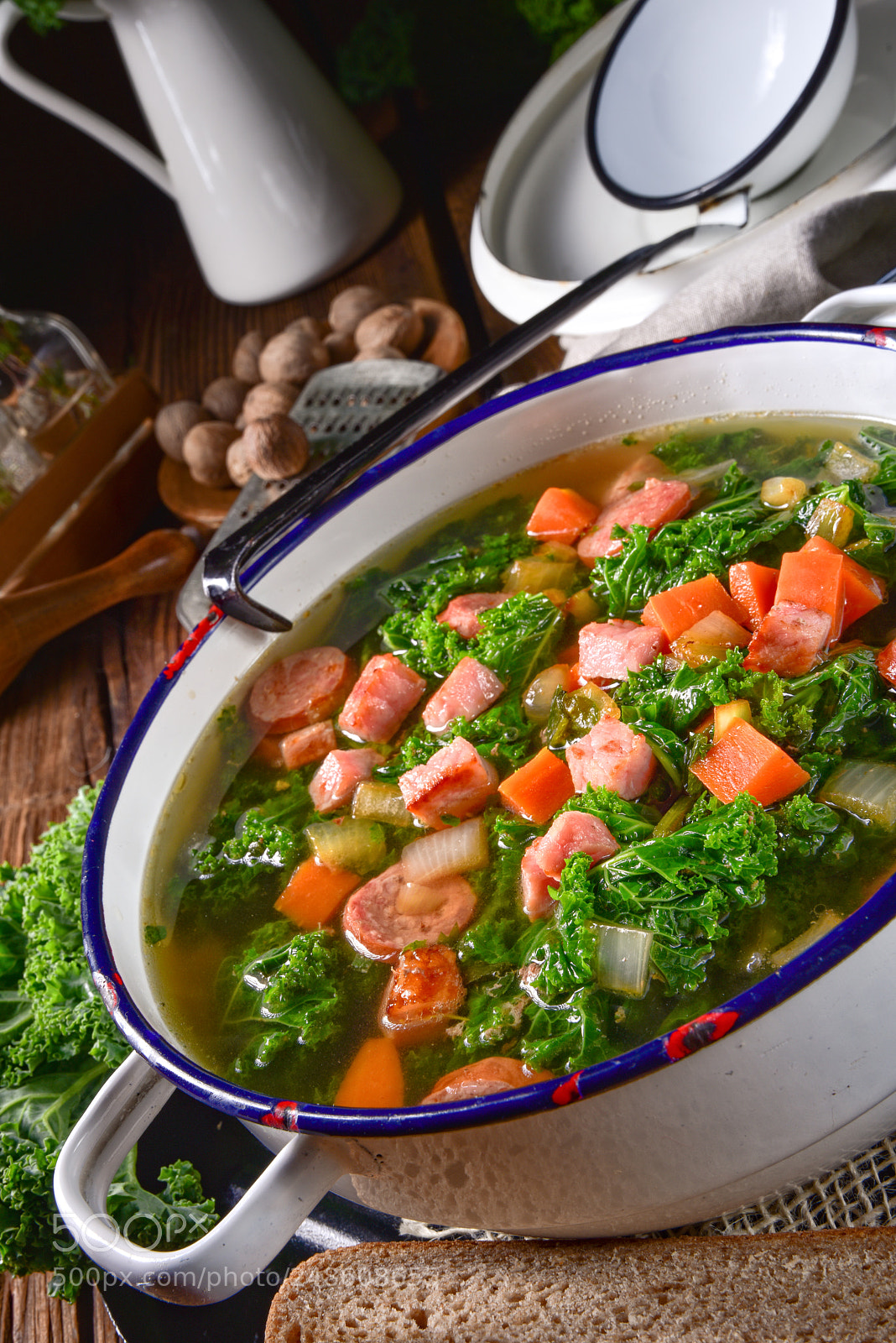Nikon D810 sample photo. A tasty kale soup photography