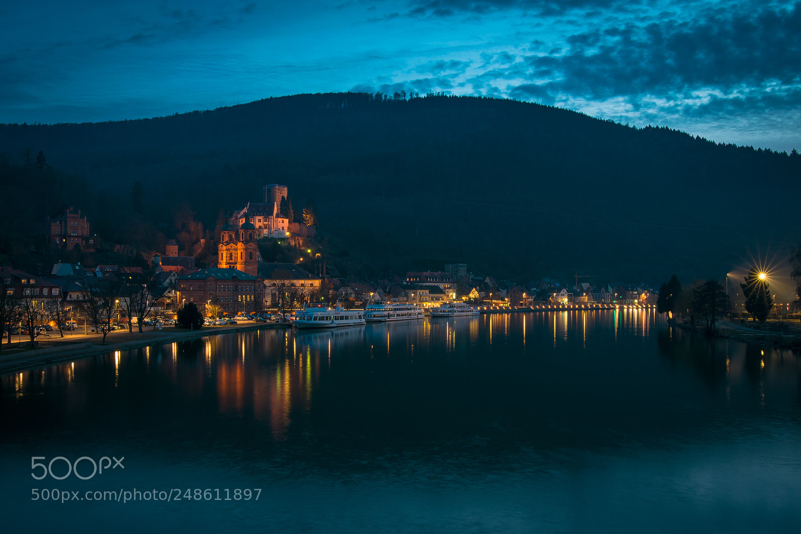 Nikon D5300 sample photo. Miltenberg blaue stunde photography