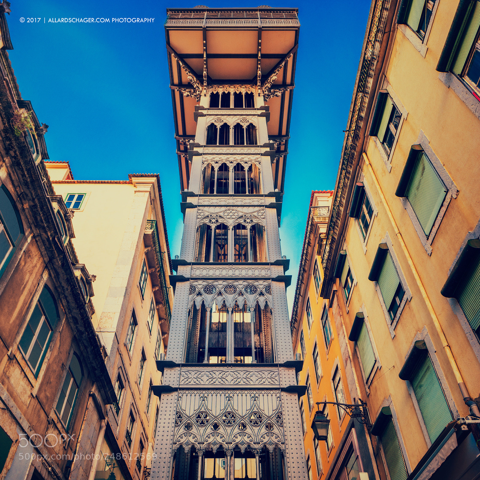 Nikon D810 sample photo. Santa justa lift lisbon photography