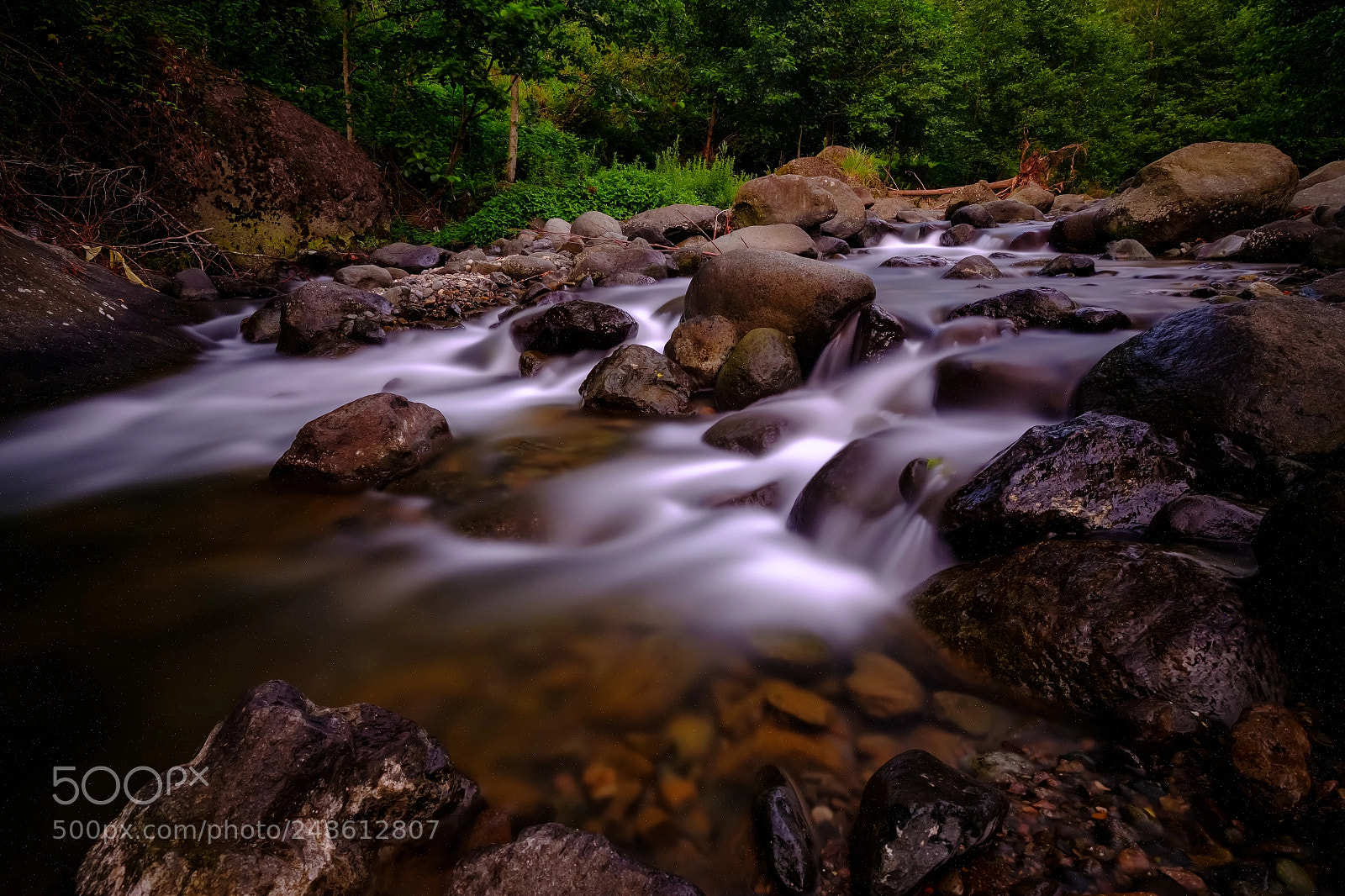Fujifilm X-M1 sample photo. Mysterious mountain river photography