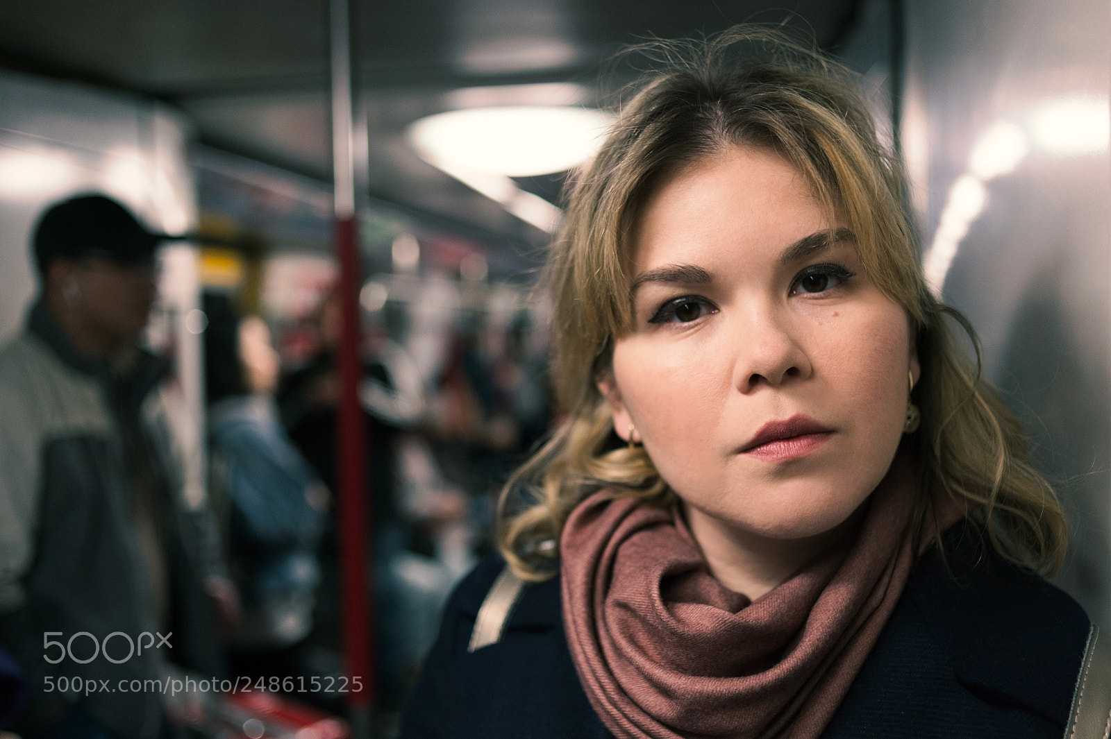 Nikon Df sample photo. Di's portrait in subway photography