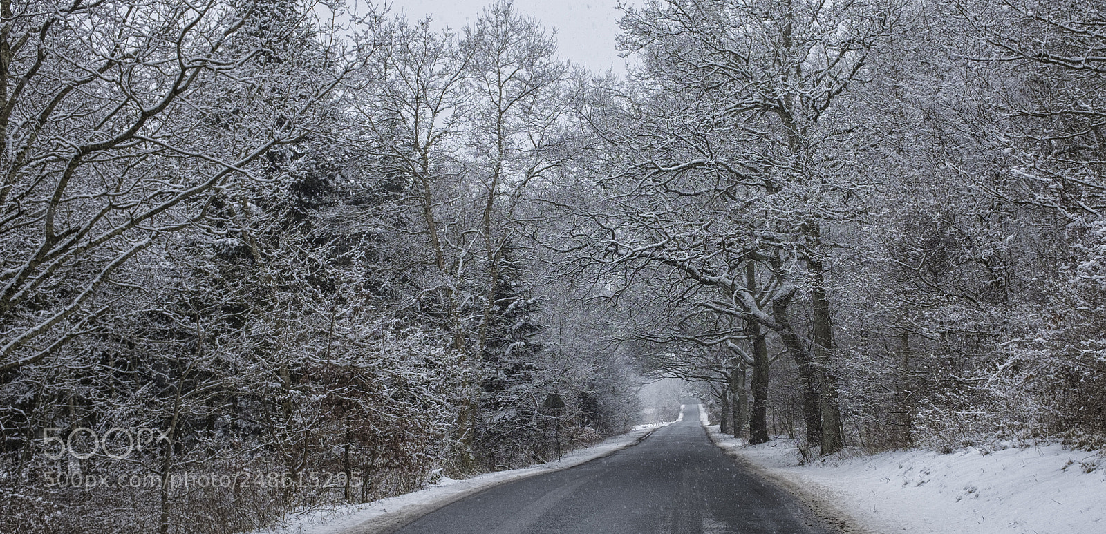 Fujifilm X100S sample photo. Winterroad photography