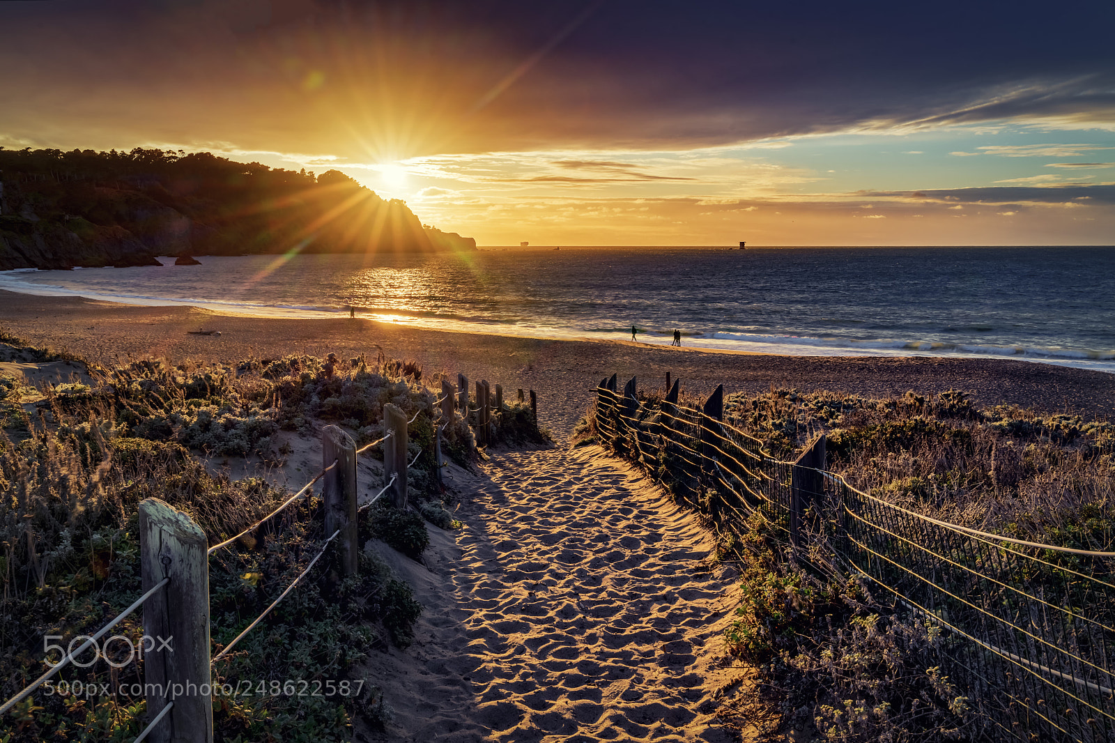Sony a7R II sample photo. Baker beach sunset photography