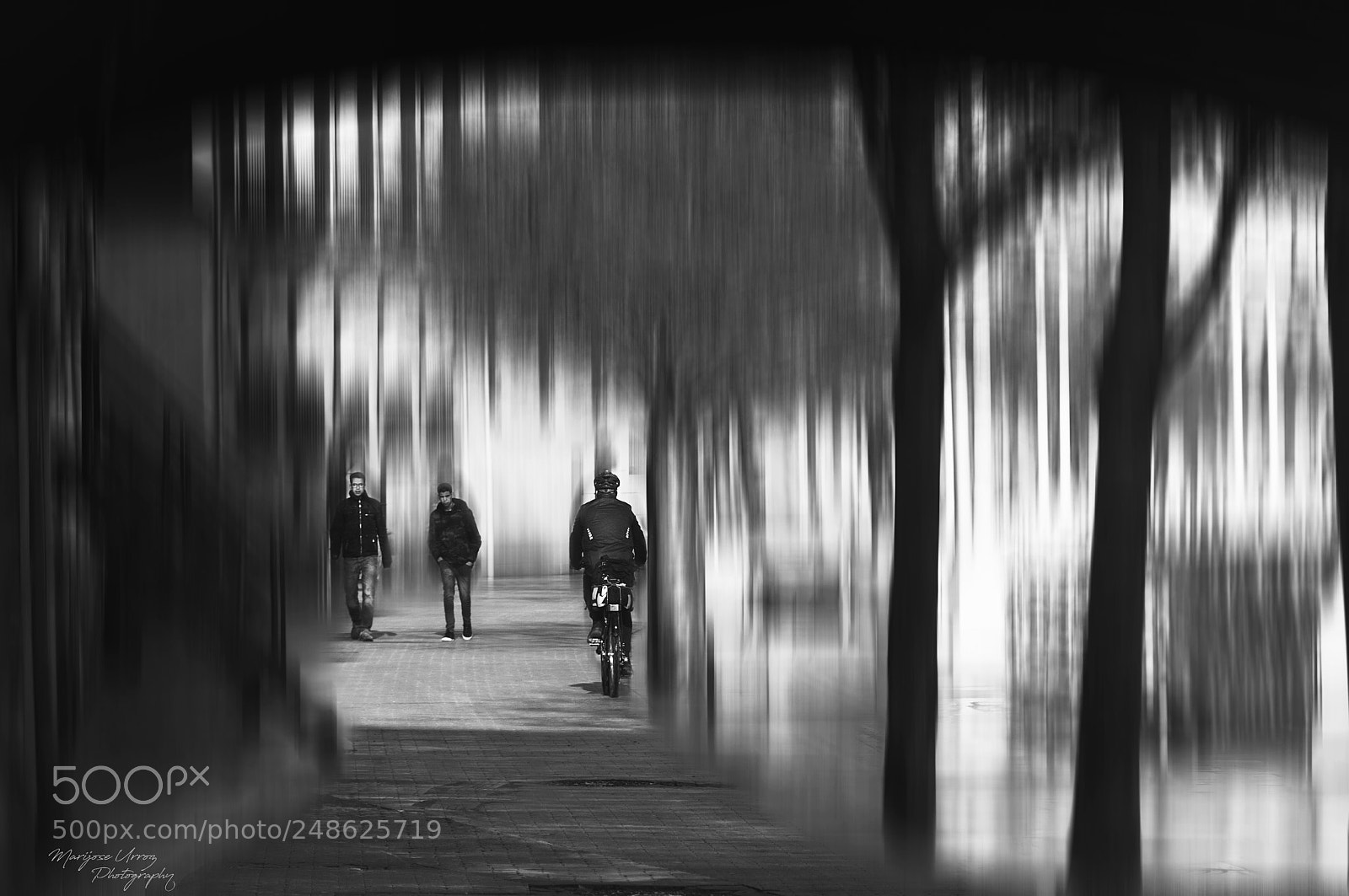Nikon D300 sample photo. Pedestrians and cyclist photography