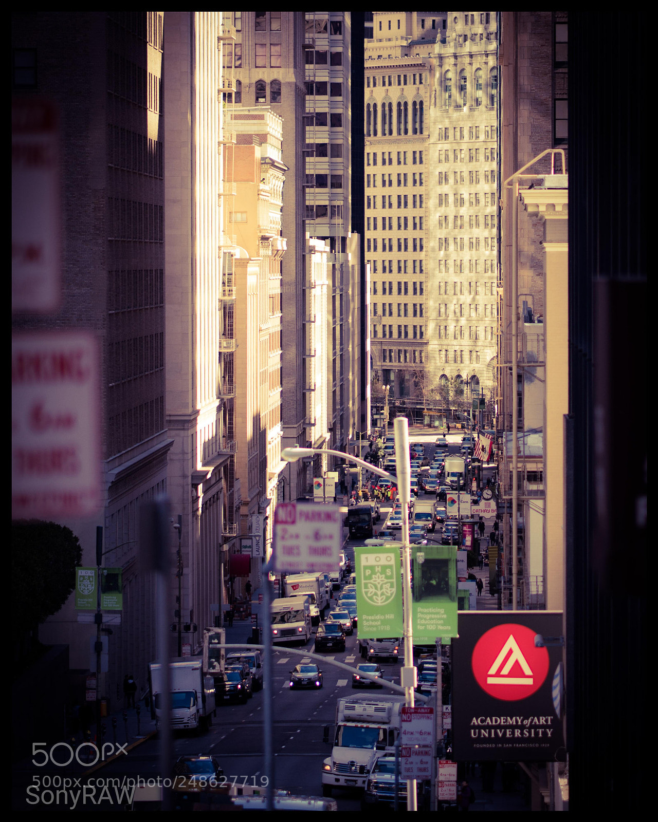Sony a6500 sample photo. Morning downtown action photography