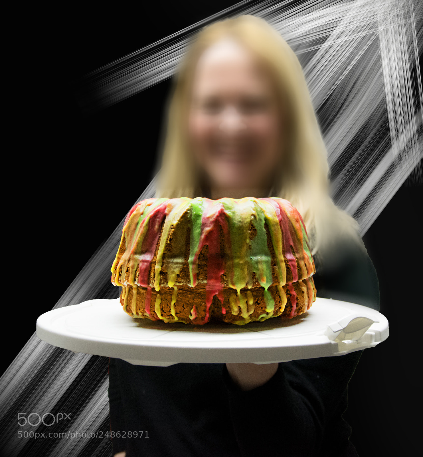 Nikon D5300 sample photo. Colered cake photography