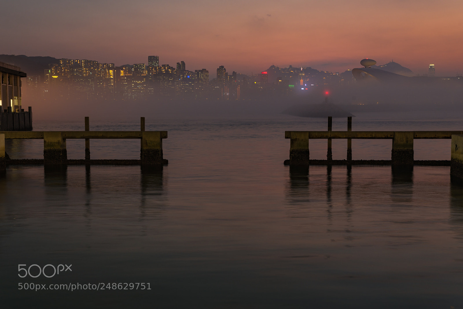 Nikon D610 sample photo. Foggy sunset photography