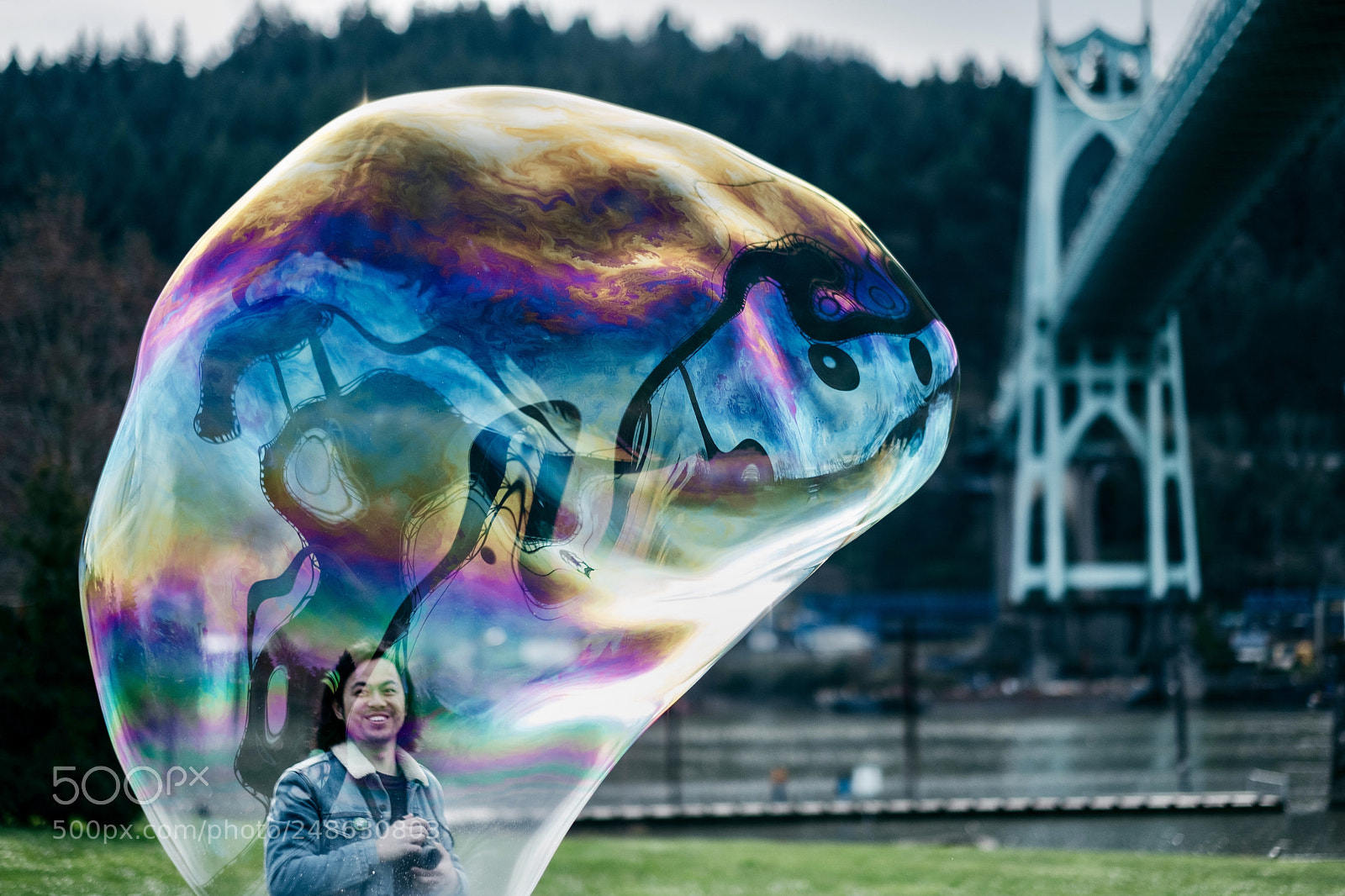 Fujifilm X-T2 sample photo. Bubble portrait photography