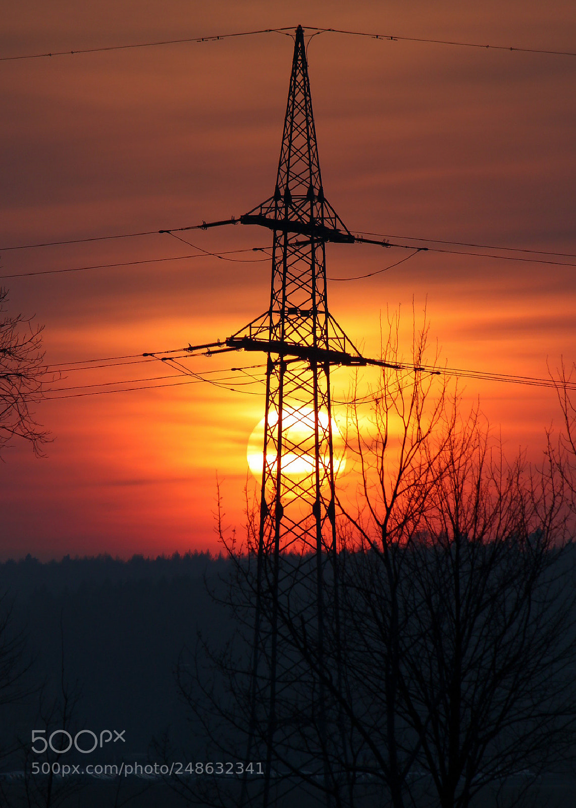 Canon EOS 500D (EOS Rebel T1i / EOS Kiss X3) sample photo. Sonnenuntergang im winter photography