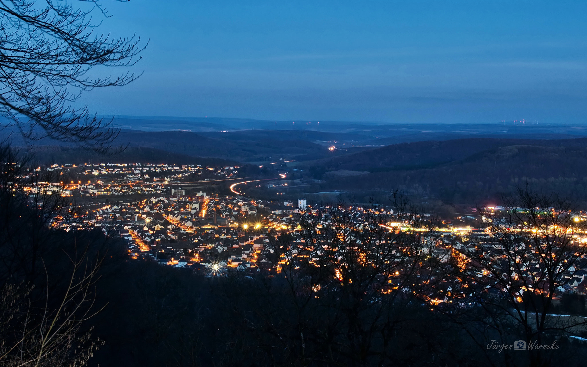 Canon EF-S 17-55mm F2.8 IS USM sample photo. Blue hour over bad driburg #2 photography