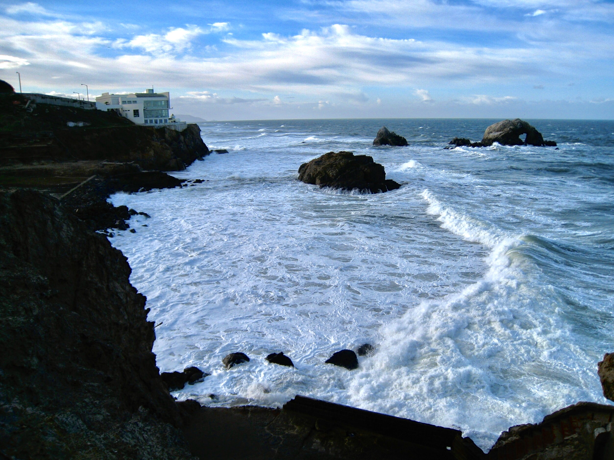 Canon POWERSHOT SD870 IS sample photo. Cliff house from sutro baths, san francisco, california 2009 photography