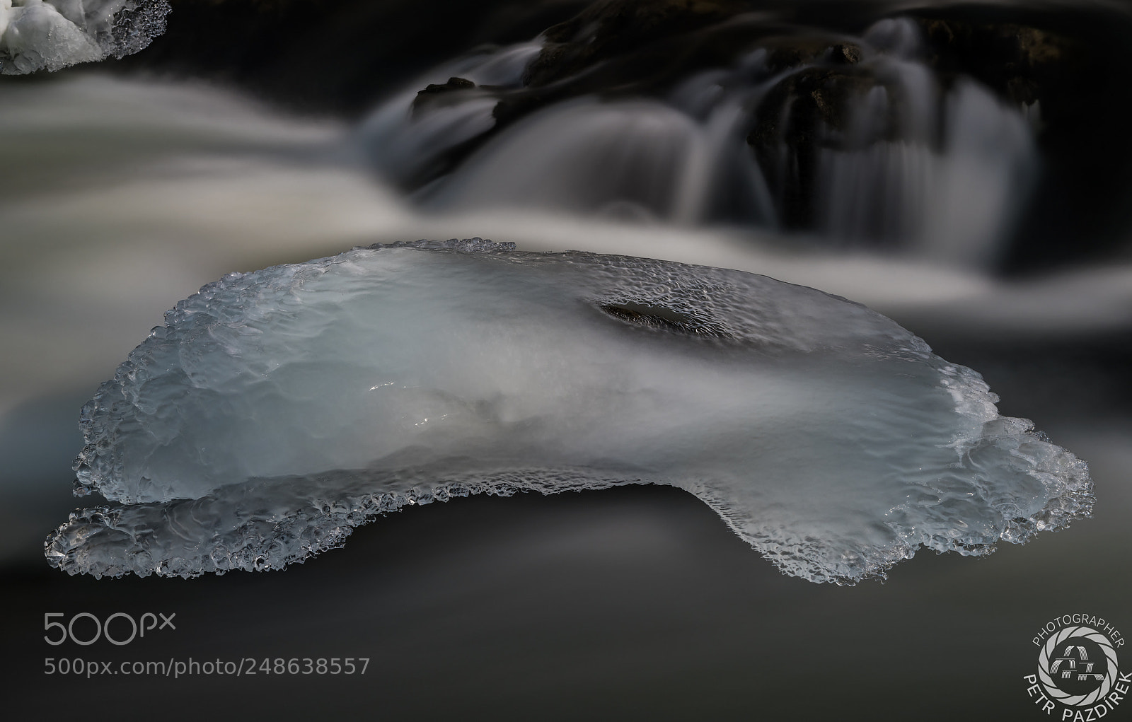 Nikon D850 sample photo. Details of winter rapids photography