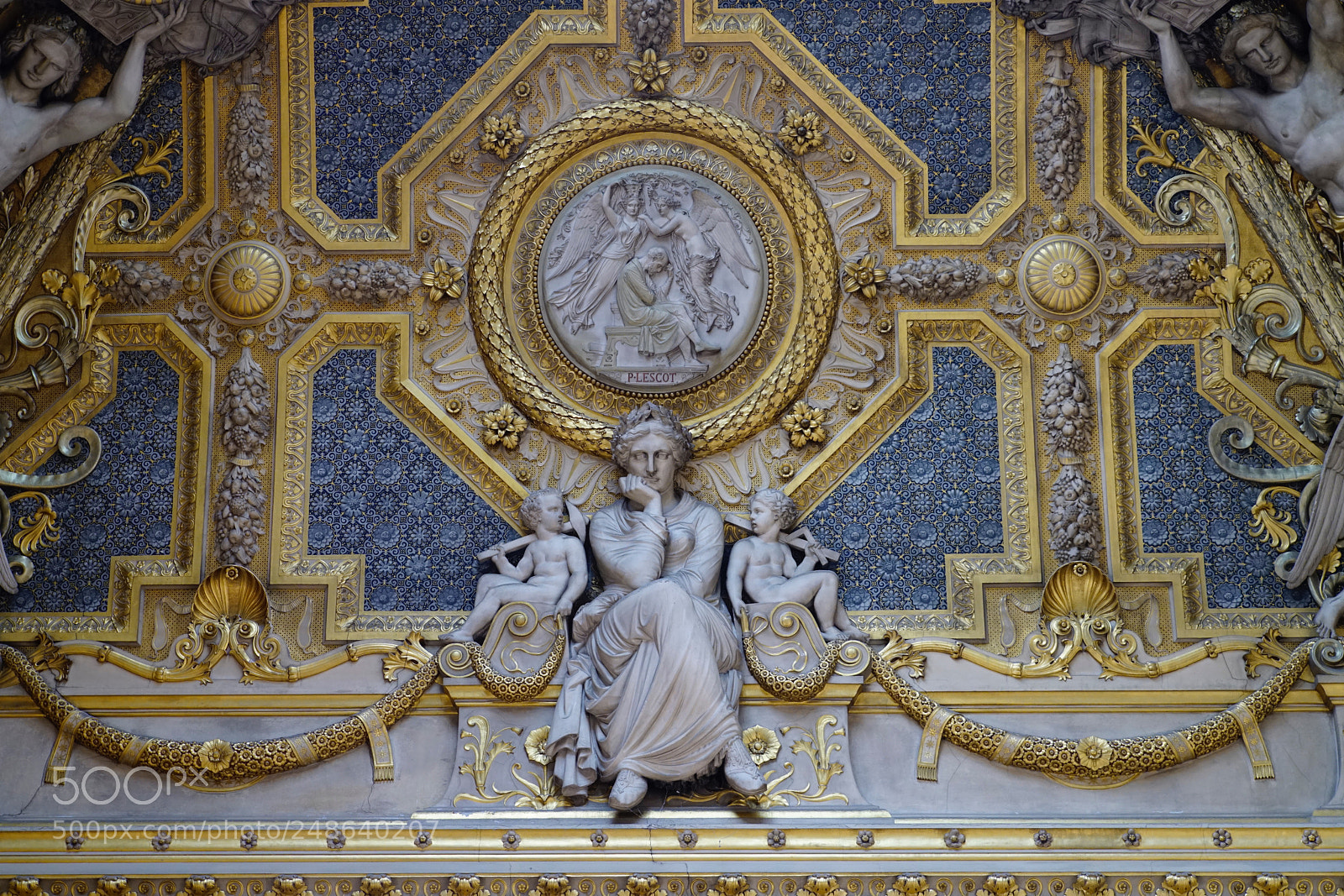 Sony a7R II sample photo. Ceiling detail from louvre photography