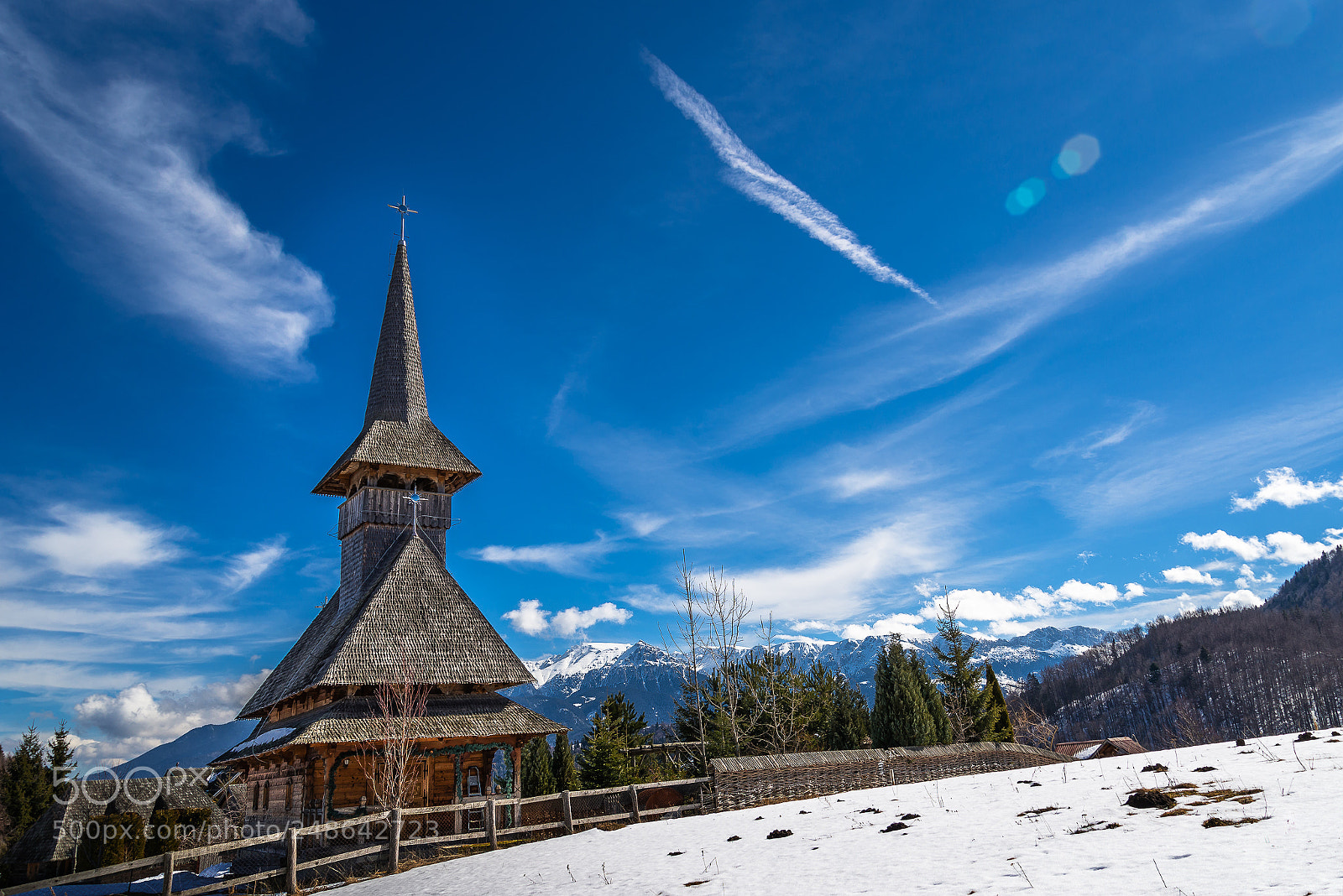 Nikon D610 sample photo. Small wooden church photography