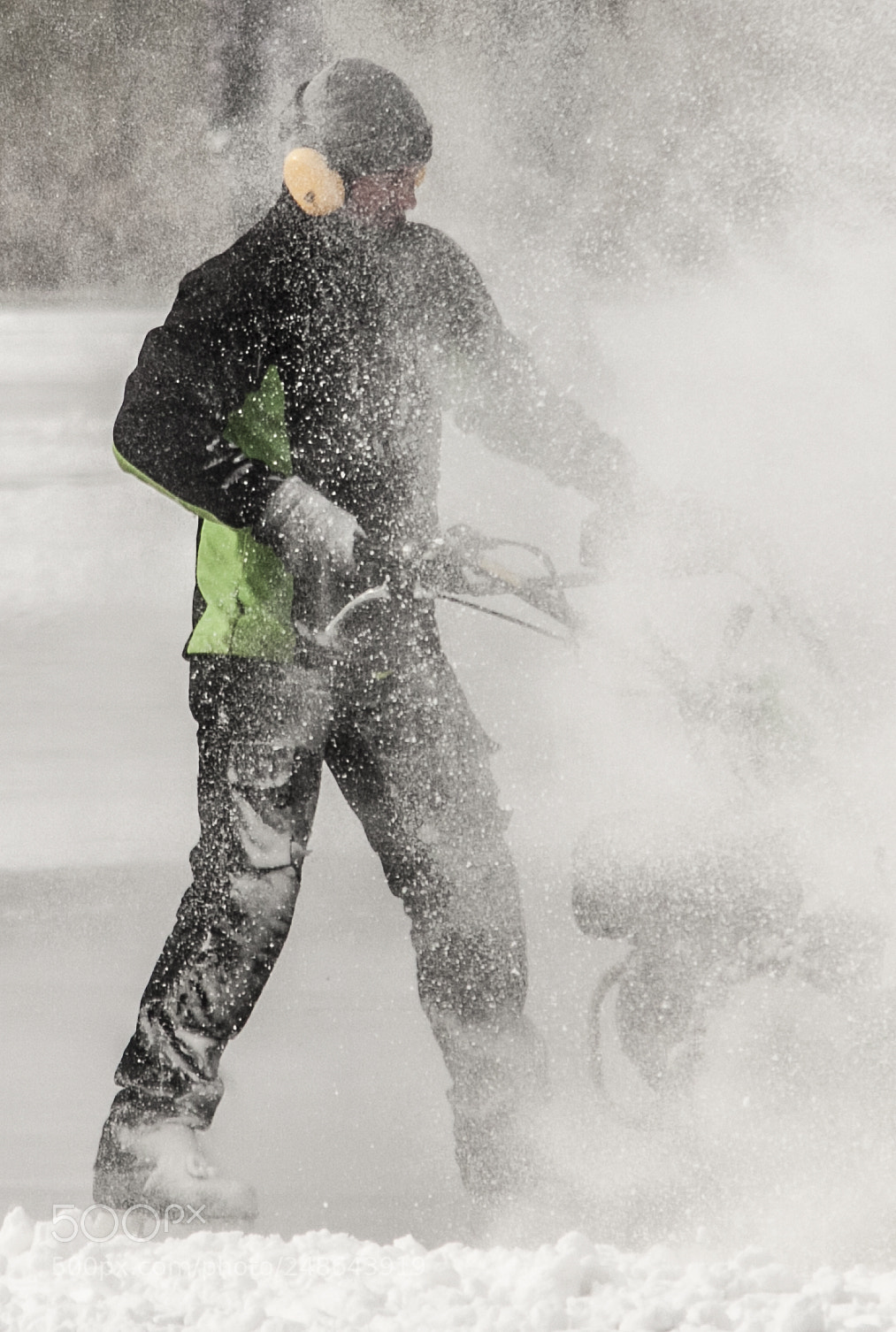 Canon EOS 50D sample photo. Snow blower photography