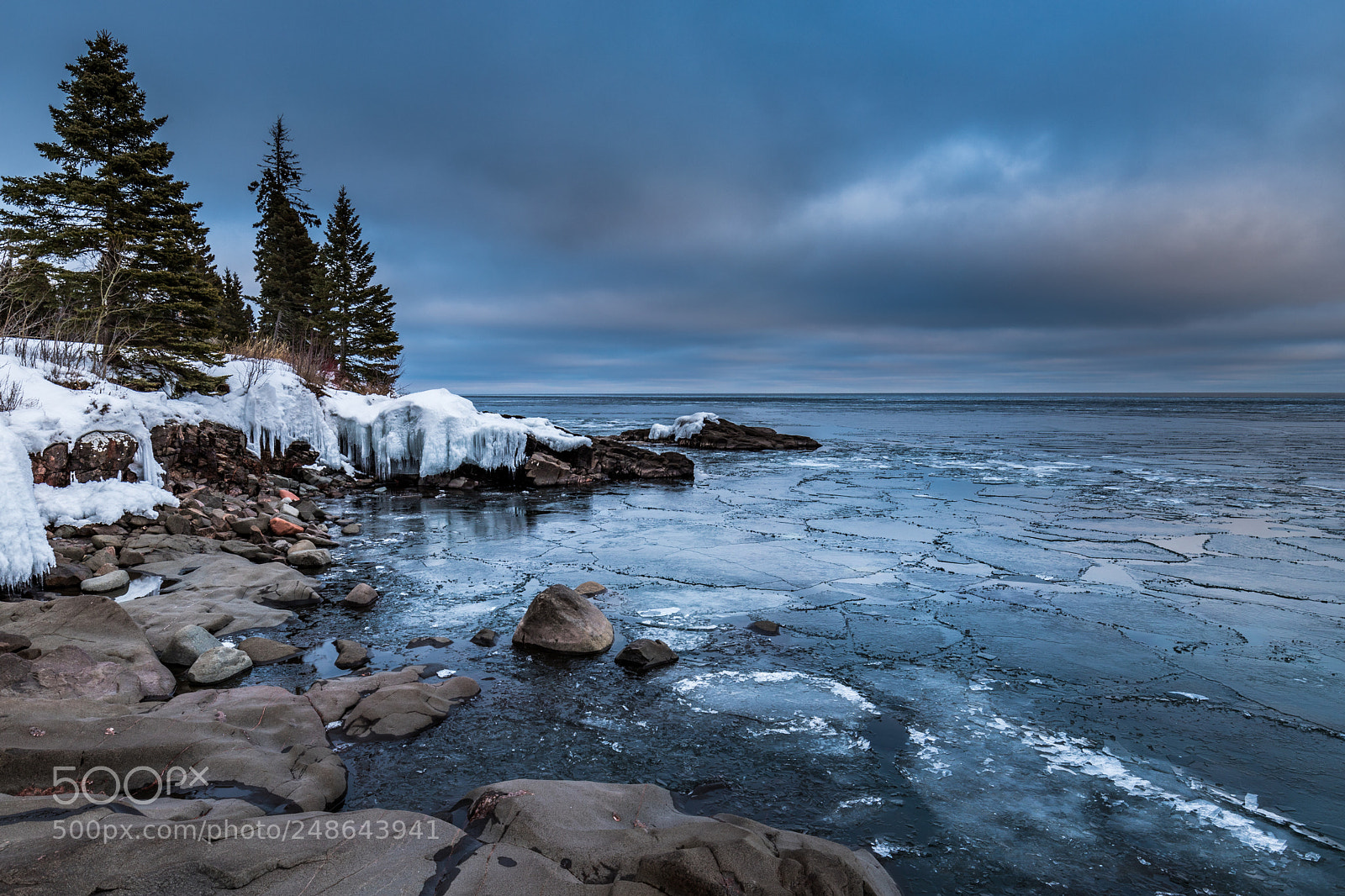 Canon EOS 6D Mark II sample photo. Cold lake superior photography