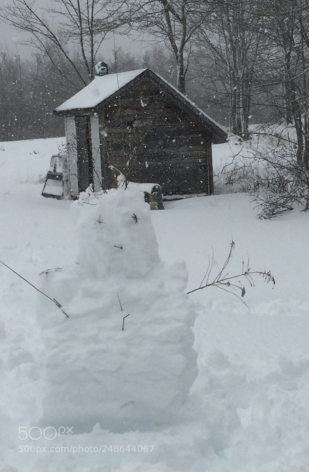 Apple iPhone 6 sample photo. Maine snowman photography