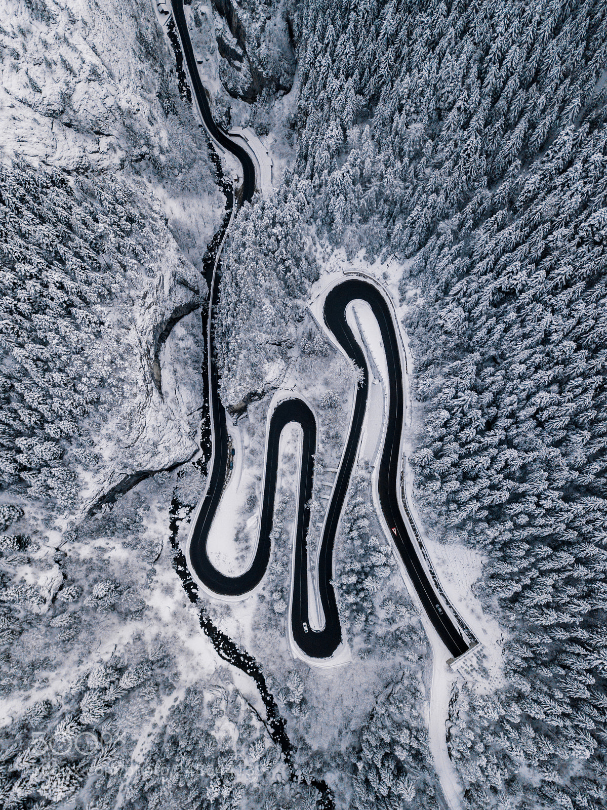 DJI FC220 sample photo. Epic winding road from photography