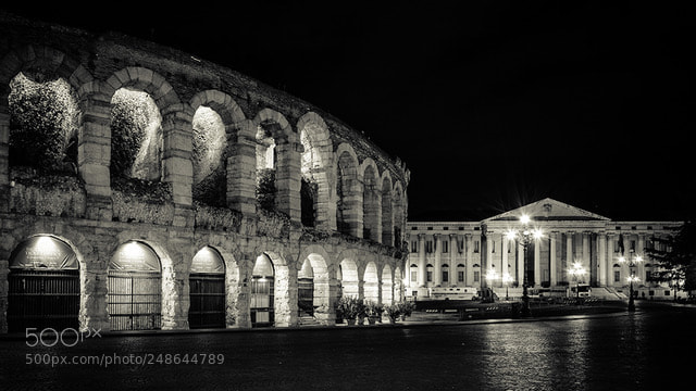Nikon D5100 sample photo. Night in verona photography
