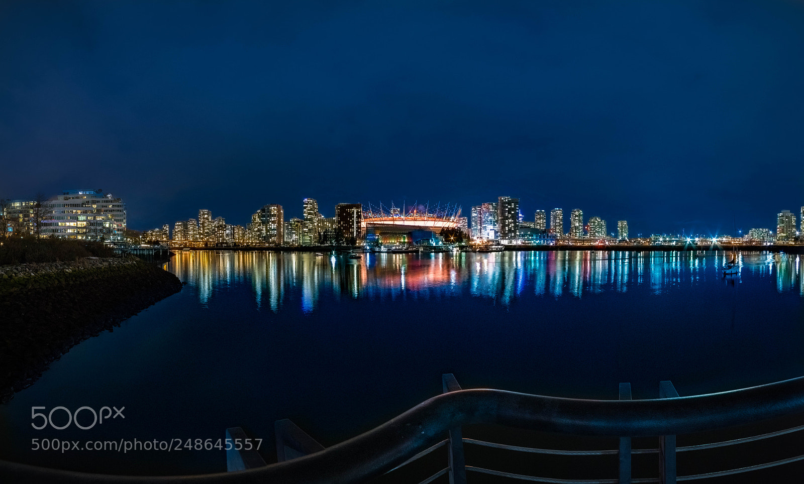 Nikon D810 sample photo. Vancouver night view (canada) photography