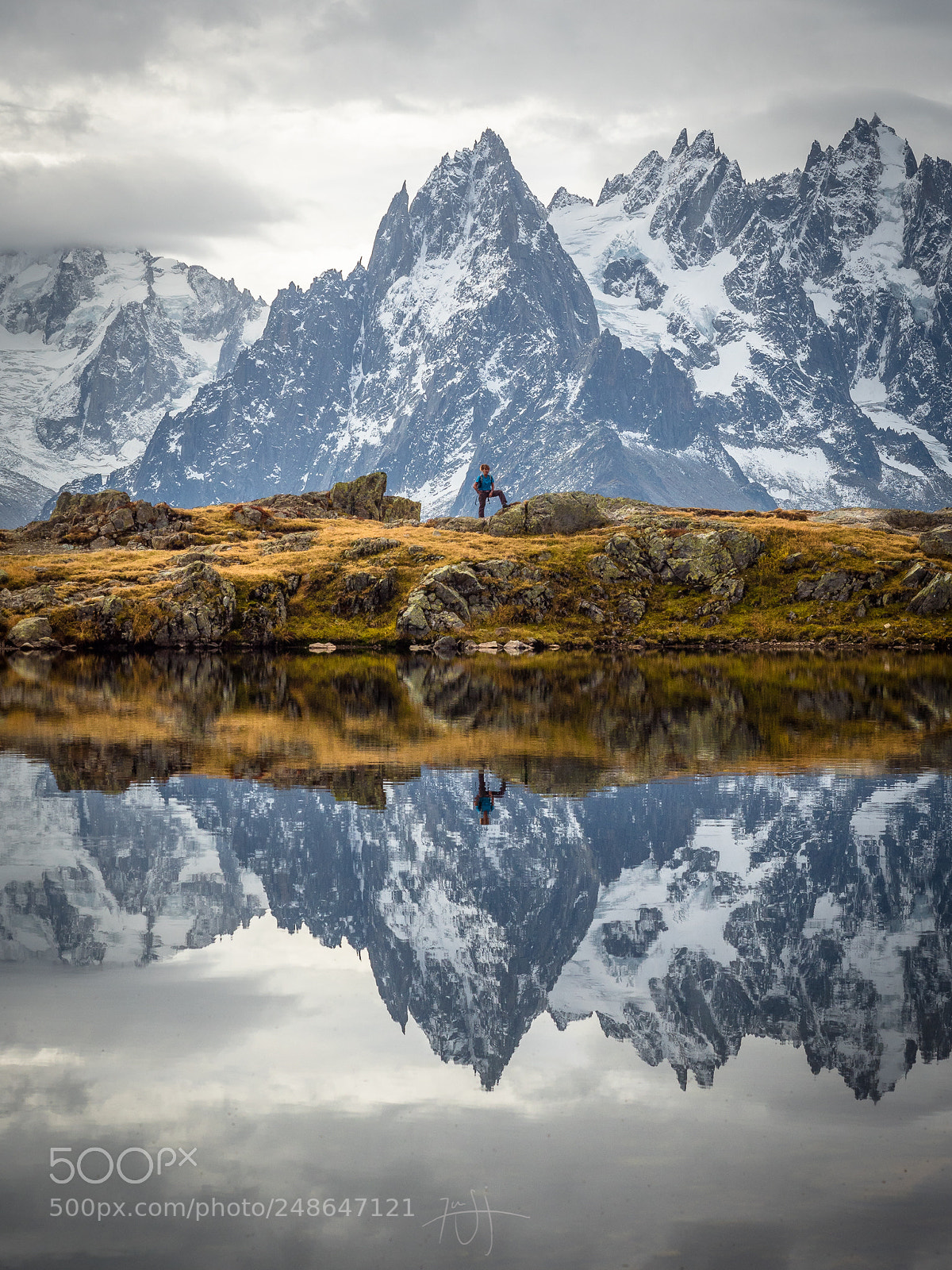 Olympus OM-D E-M5 II sample photo. Reflected hiker ii photography