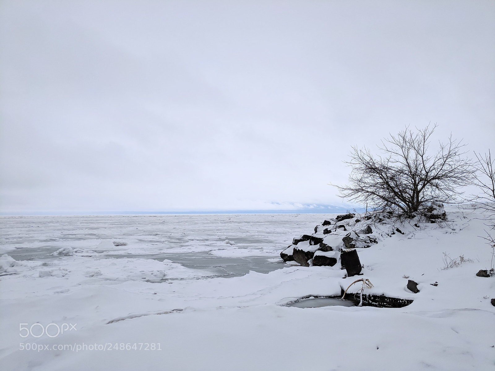 Google Pixel sample photo. Frozen beach photography