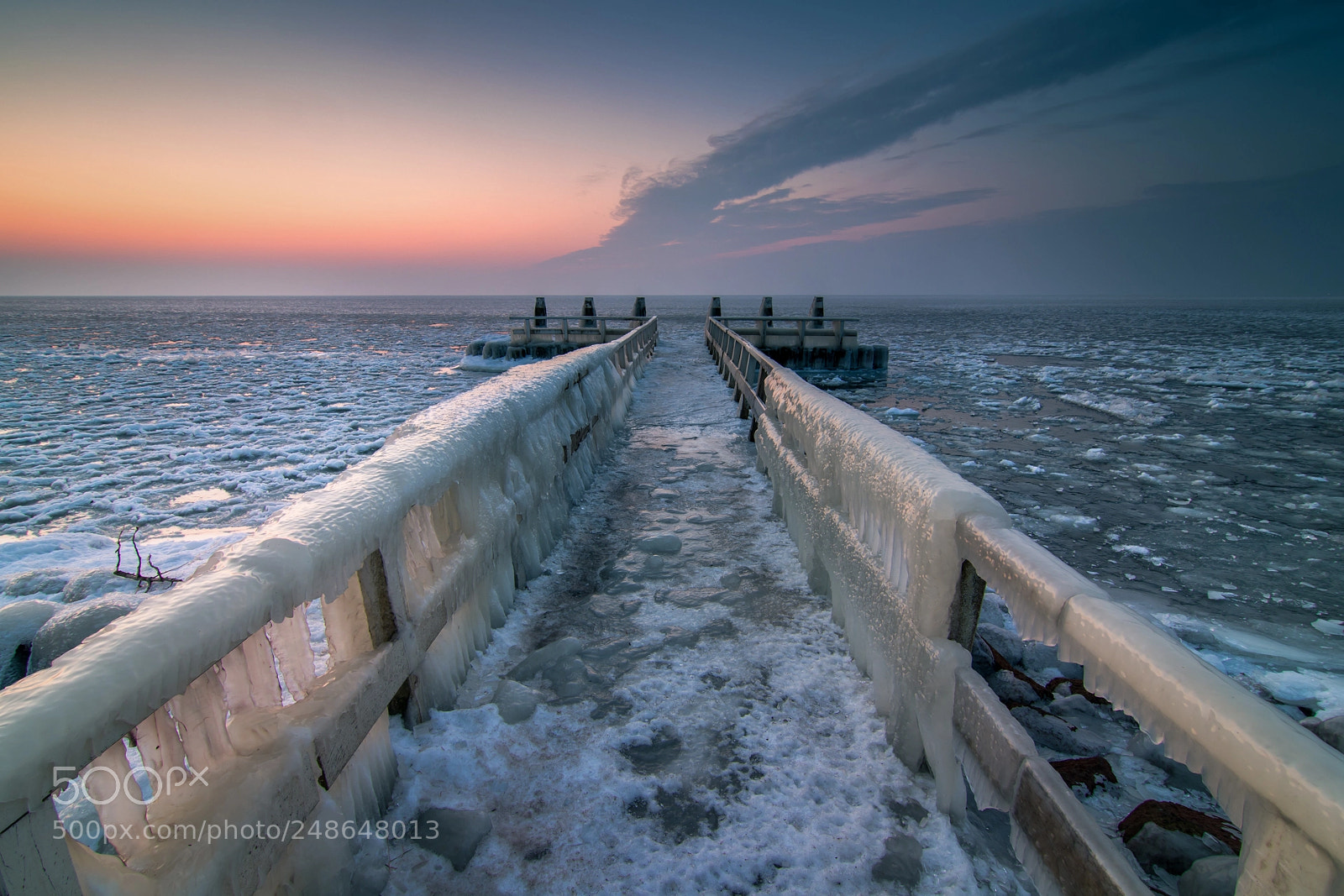 Canon EOS 80D sample photo. Frozen jetty photography