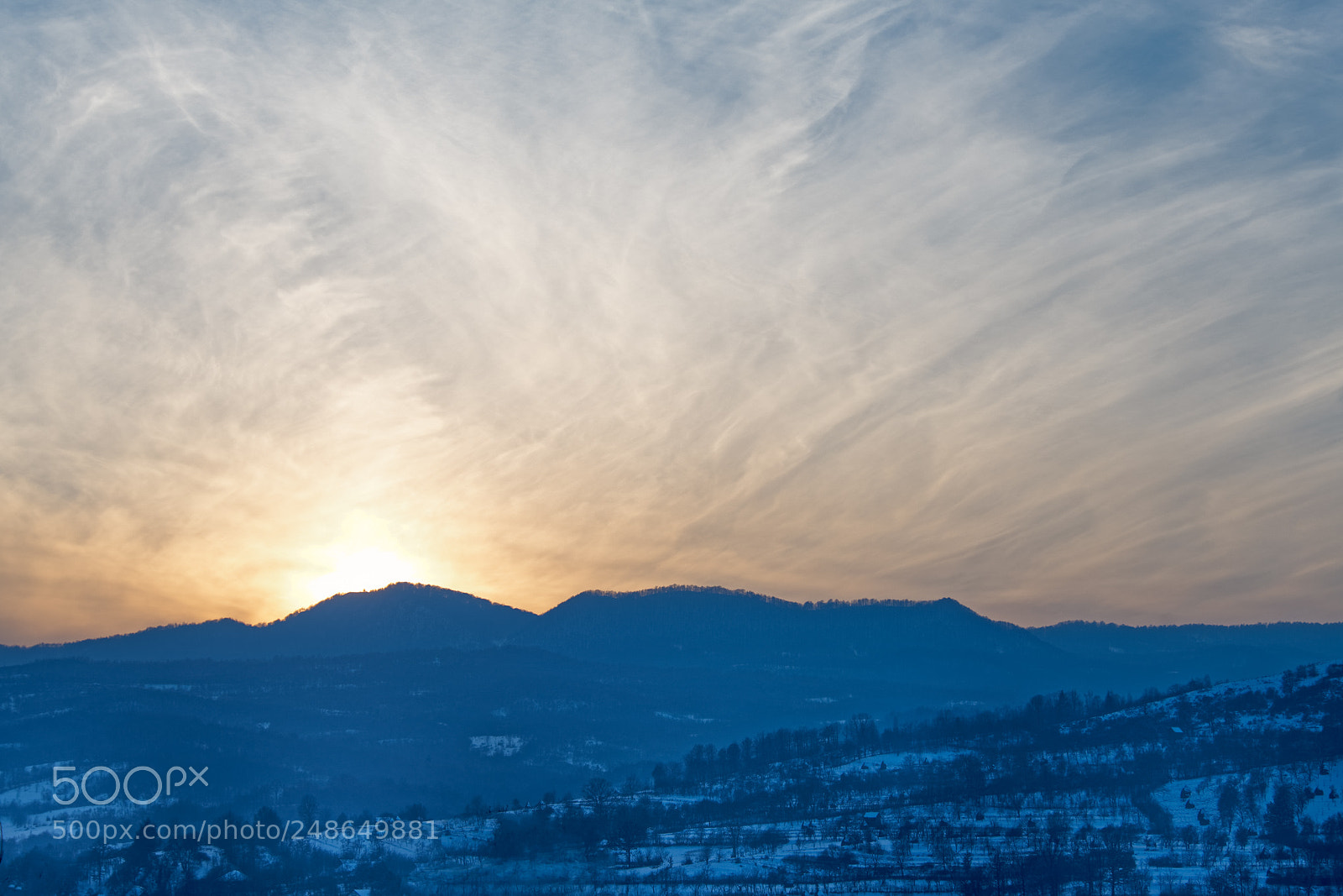 Nikon D850 sample photo. Winter sunset photography