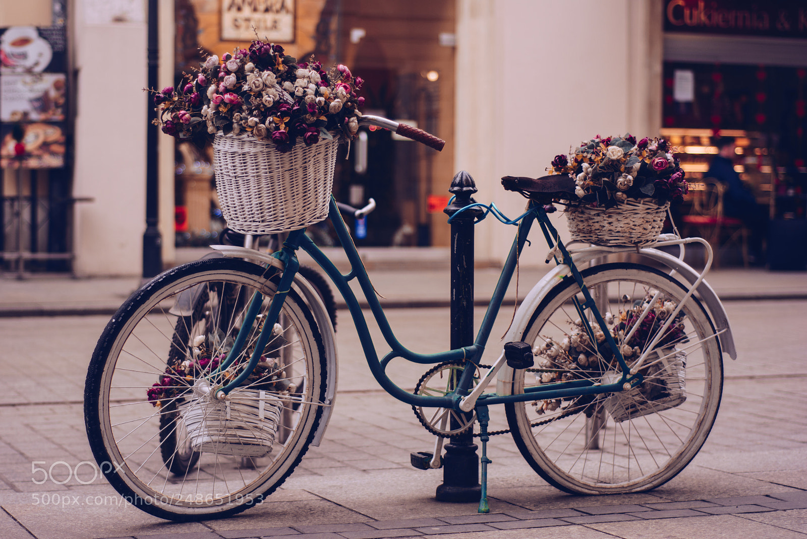 Nikon D7100 sample photo. Bike with flowers photography