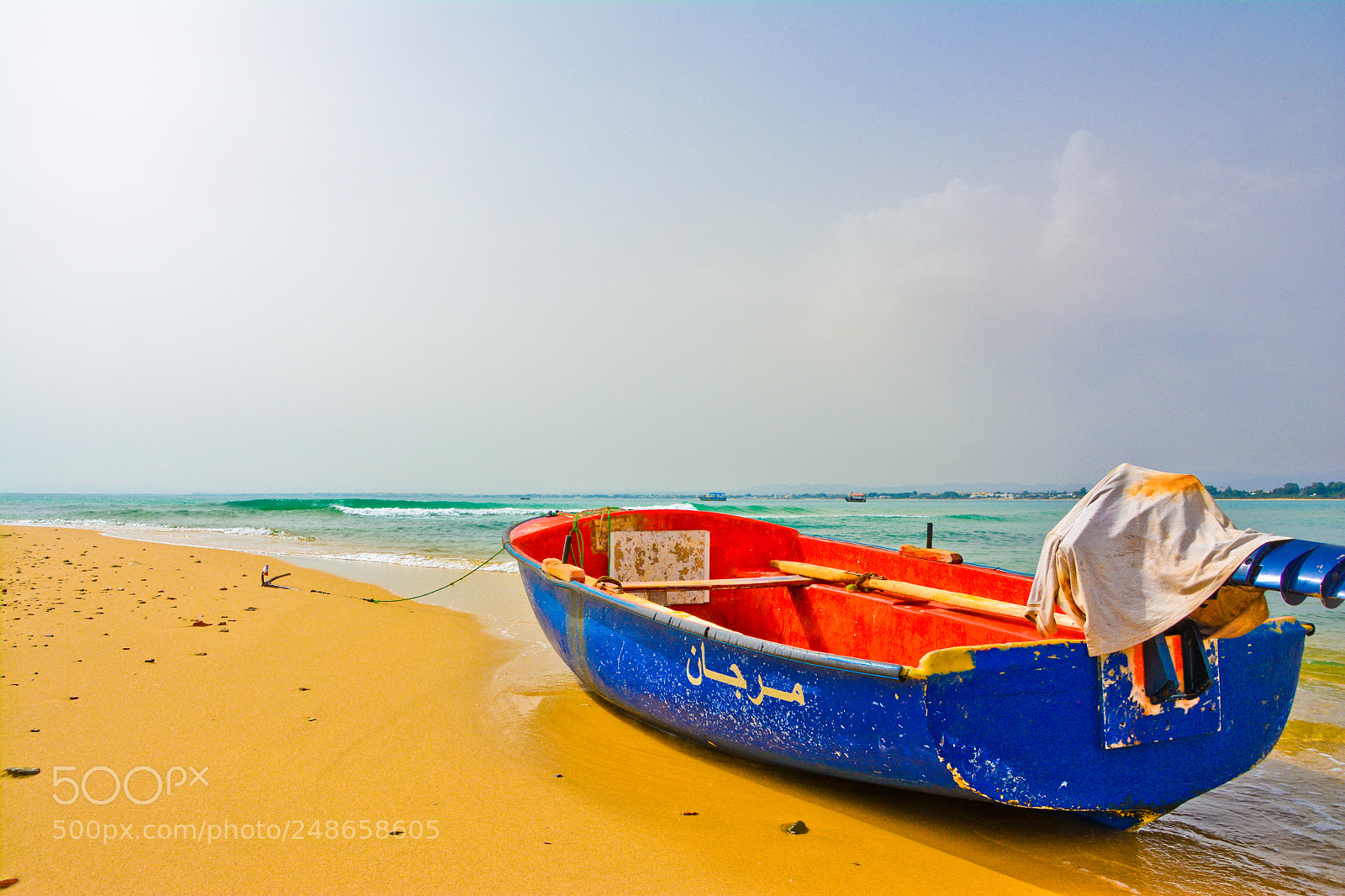 Nikon D5200 sample photo. Fishing boat, hammamet photography