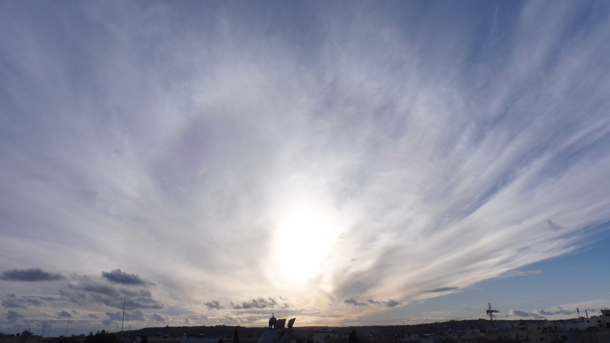 Panasonic Lumix DMC-ZS45 (Lumix DMC-TZ57) sample photo. Cirrus clouds malta 2017 photography