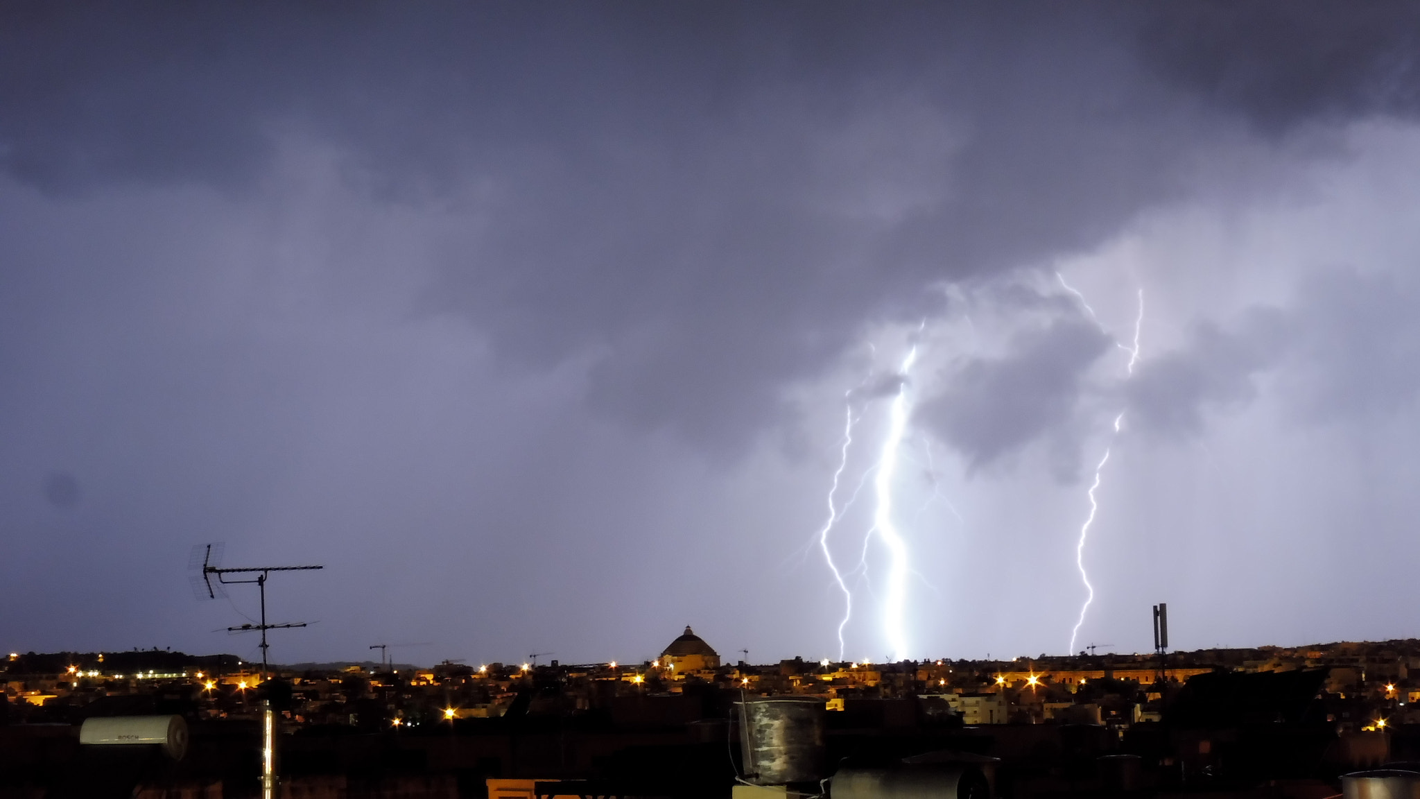 Panasonic Lumix DMC-ZS45 (Lumix DMC-TZ57) sample photo. Thunderstorm malta dec 2016 photography