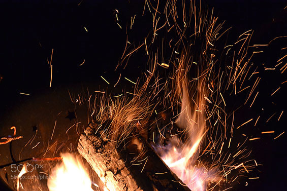 Nikon D3100 sample photo. Fire photography